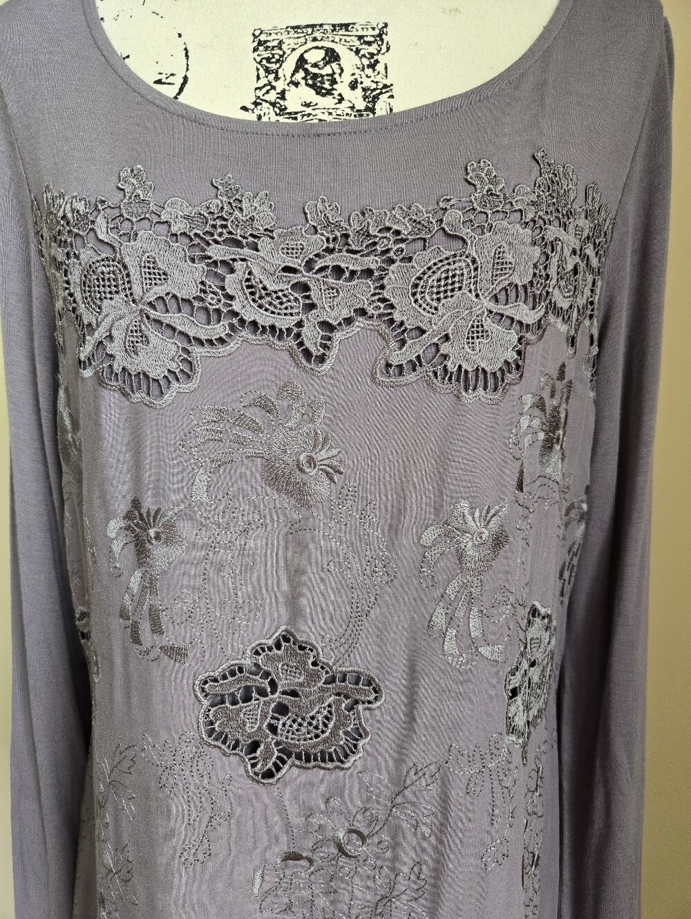 Sundance Dress Womens 10 Eyelet Embroidery Mixed Media - Picture 2 of 10